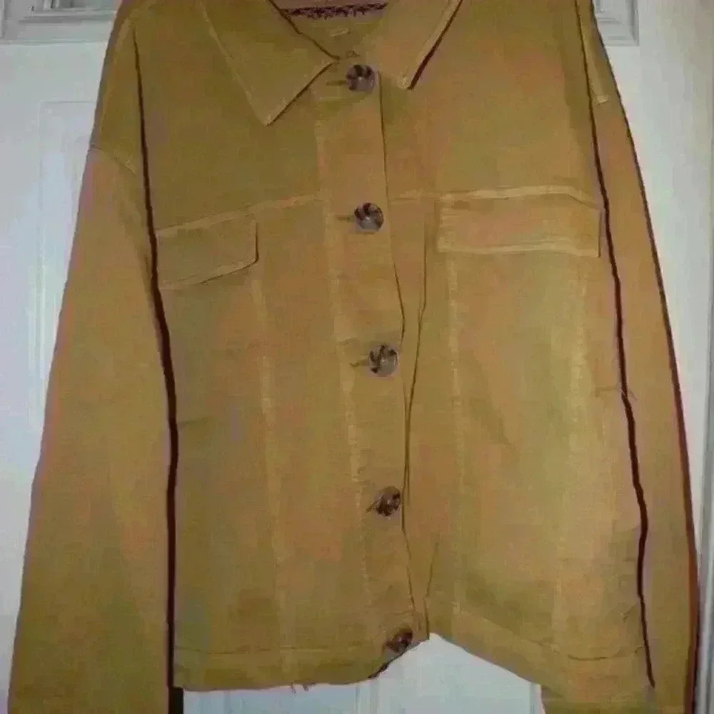 NWT Ava & Viv Cropped Jacket in Tan - 3X